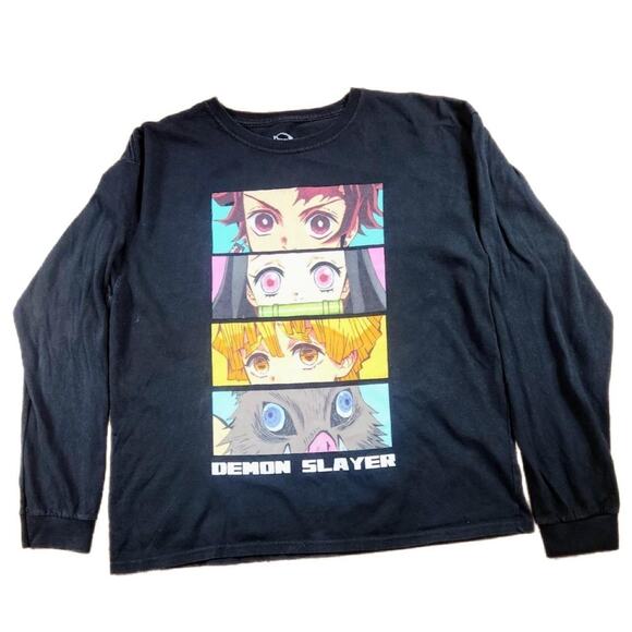DEMON SLAYER ANIME SHIRT TANJIRO INOSUKE NEZUKO ZENITSU ANIME MANGA NETFLIX - Picture 1 of 4